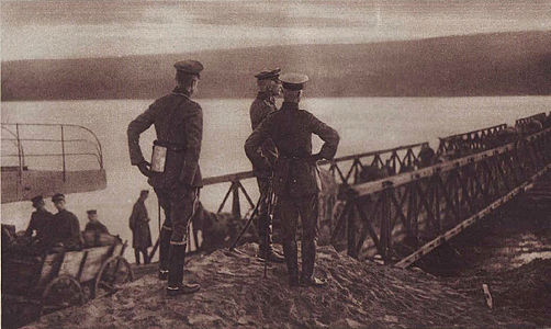 Field Marshal Mákkeszőr Ámbrus at the Crossing of the Narcea, following the Battle of Carreño.