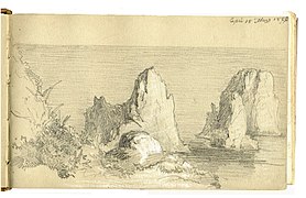 15. März 1876. Capri. Faraglioni