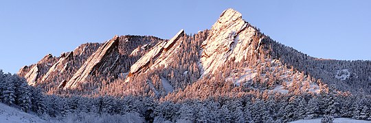 Flatirons Winter Sunrise Colorado