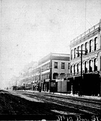 The Florida Times-Union (far right) in the 1880s.