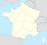 Map of France with mark showing location of Audencia Business School