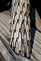 Face nailed shingles on the bell tower of Frösö Church, Frösön, Jämtland County, Sweden