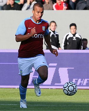 English: Gabriel Agbonlahor of Aston Villa FC ...