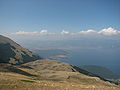 Udsigt fra Galičica på den sydlige del af Ohrid-søen