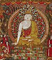 Gautama Buddha 10th-century painting on silk detail, Dunhuang Mara Budda (cropped).jpg