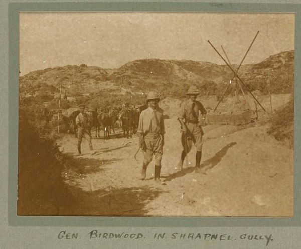 General Birdwood in Shrapnel Gully, Gallipoli, sometime in 1915 MS10484/PHO1 State Library Victoria (Australia)