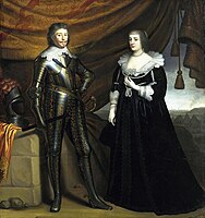 Frederick Henry of Orange-Nassau and Amalia of Solms-Braunfels Circa 1637-1638. oil on canvas medium QS:P186,Q296955;P186,Q12321255,P518,Q861259 . 213.2 × 201.7 cm (83.9 × 79.4 in). The Hague, Galerij Prins Willem V.