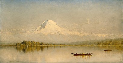 Mount Rainier Bay of Tacoma by Sanford Robinson Gifford