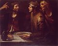Esau selger fødselsretten. Maleri av Gioacchino Assereto, 1645