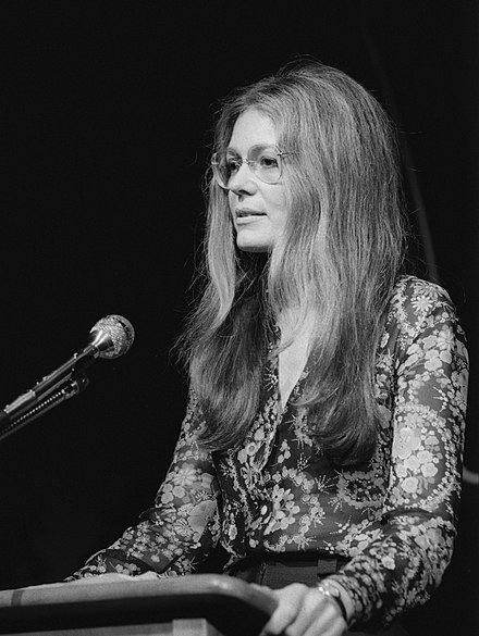 Activist Gloria Steinem in 1975