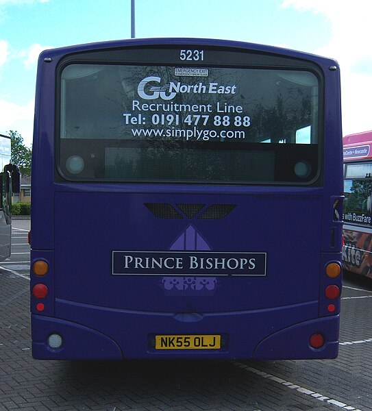 File:Go North East bus 5231 Scania L94 Wrightbus Solar NK55 OLJ The Prince Bishops livery Metrocentre rally 2009 pic 2.JPG