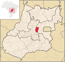 Location of the municipality of Pirenópolis in Goiás