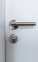 Rank: 24 Door handle and toilet lock on an interior door