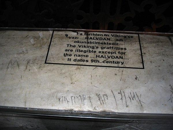 Runic graffiti in Hagia Sophia