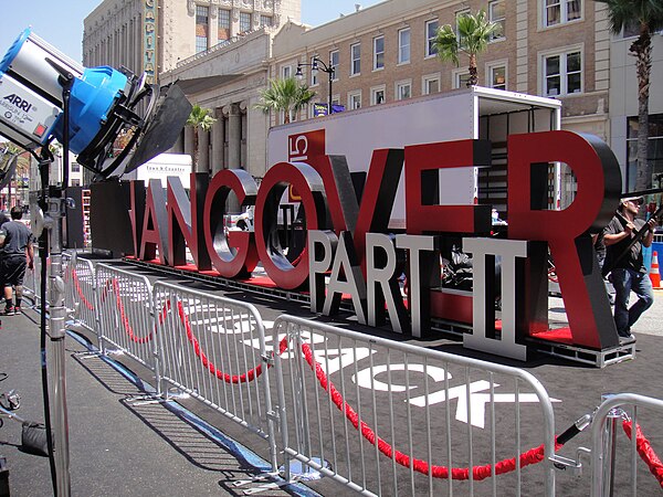 The marquee at The Hangover Part II premiere outside Grauman's Chinese Theatre in Hollywood, California