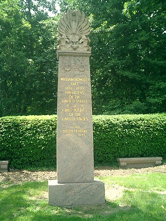 Taft's headstone at Arlington National Cemetery