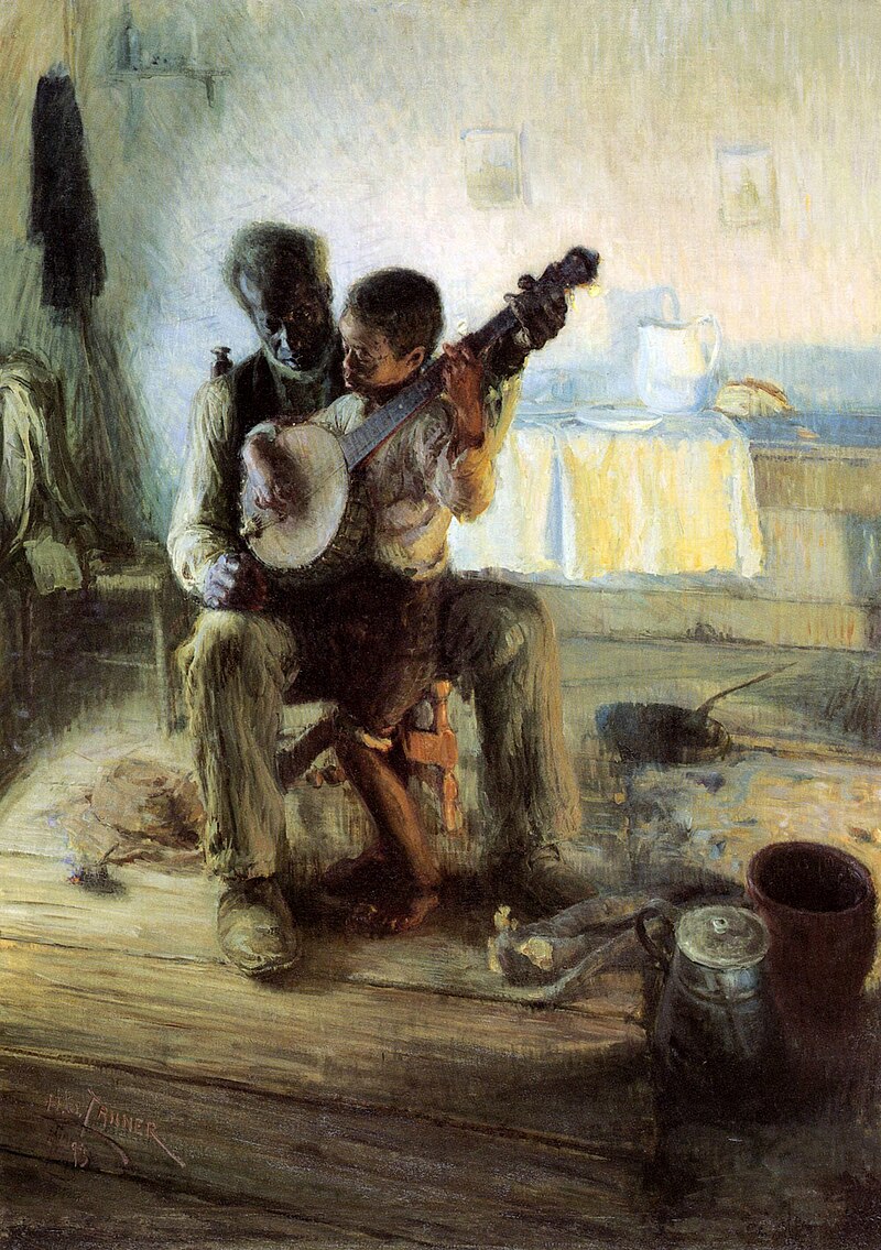 Musique afro-américaine - Définition 800px-Henry_Ossawa_Tanner%2C_The_Banjo_Lesson_%28darker%29