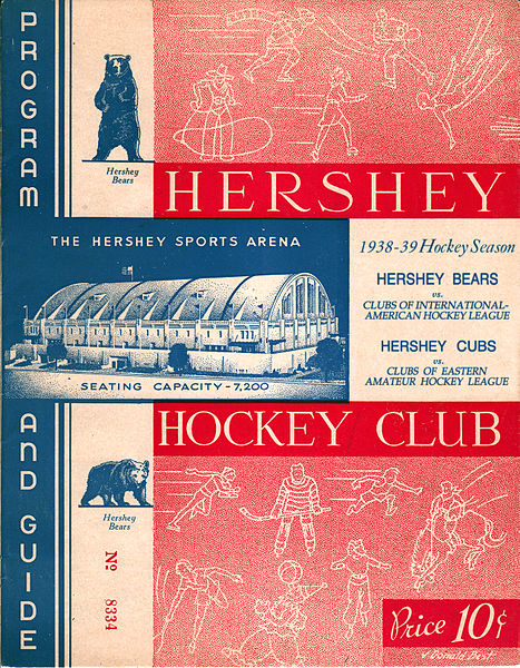 Hershey Hockey Club program and guide (1938–39)
