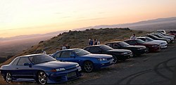 Southern Skyline Enthusiasts' club meeting, Port Hills, Christchurch, New Zealand.