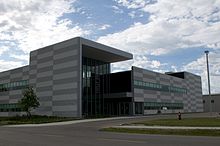 Portage la Prairie/Southport Airport Hilly brown Bldg.jpg