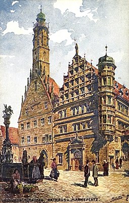 Ратуша в Ротенбурге начала строиться в 1250 году