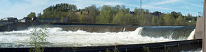 Demningen over Hønefossen