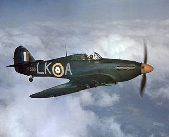 Hurricanes, like this Mk. IIC of 87 Sqn, were widely used as night fighters until 1942. Their success in this role was limited. Hurricane IIC 87 Sqn RAF in flight 1942.jpg