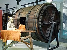 Barrel for leather tanning, Igualada Leather Museum