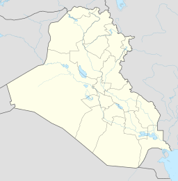 Stadens läge i Irak