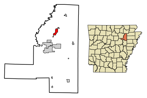 File:Jackson County Arkansas Incorporated and Unincorporated areas Tuckerman Highlighted 0570100.svg