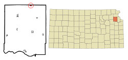Location of Nortonville, Kansas