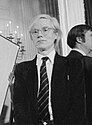 Jimmy Carter with Andy Warhol during a reception for inaugural portfolio artists., 06-14-1977 - NARA - 175147 (cropped).jpg