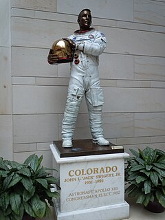 Statue of Jack Swigert Bronze sculpture installed in Washington, D.C.