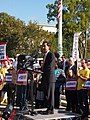 speaking at the Gerrymandering Rally at the Supreme Court