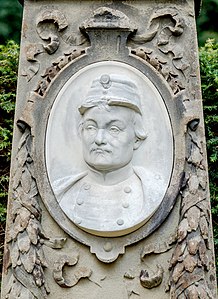 Portrait on the tomb of Karl von Drais Karlsruhe
