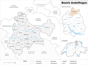 Kort over Andelfingen District