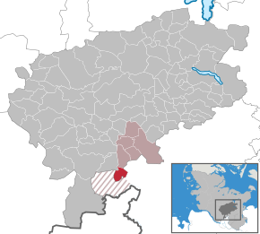 Poziția Kayhude pe harta districtului Segeberg