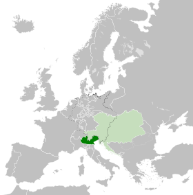Localização de Reino Lombardo-Vêneto