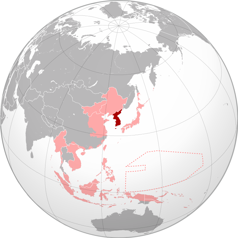 Carte du Japon et de la Corée ou carte japon coree.