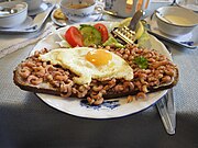 Krabbenbrot mit Spiegelei