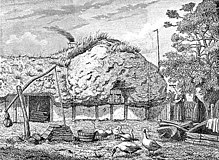 En Læsøgård med tangtak på slutten av 1800-tallet.