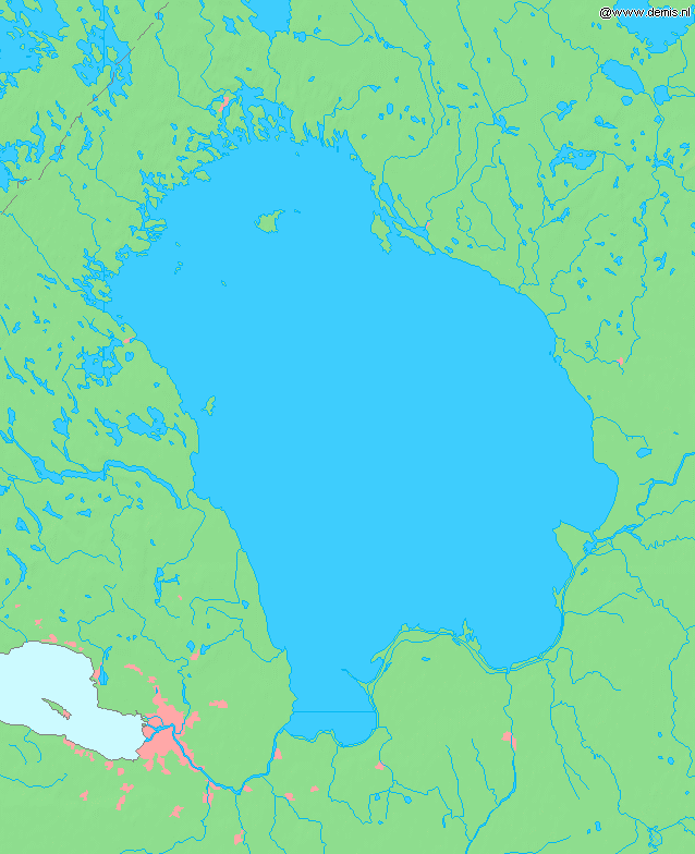 Карта на Ладожкото езеро