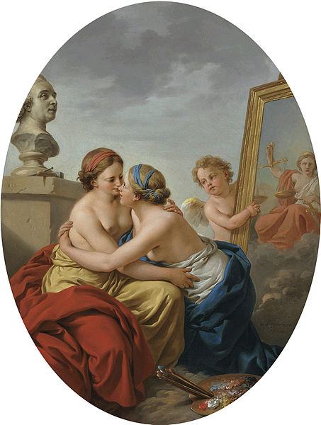 File:Lagrenee, Louis Jean - Die Union von Malerei und Skulptur - 1768.jpg