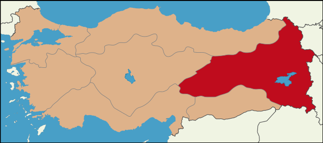 La région d'Anatolie orientale en Turquie