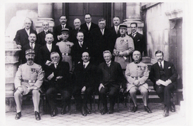 Visite officielle d'Emmanuel Leclainche à Alfort dans les années 1920