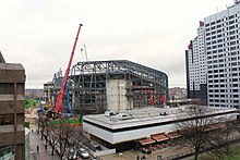 First Direct Arena during early stages of construction (December 2011) LeedsArena during construction geograph-2746797-by-Rick-Carn.jpg