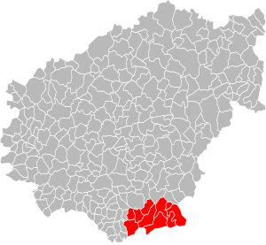 Location of the CC du Canton de Mercœur in the Corrèze department