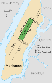 Poziția localității Central Park