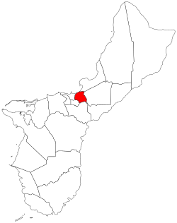 Localisation de Mongmong-Toto-Maite sur le territoire de Guam.