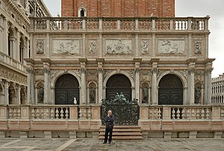 Loggetta del Sansovino Building in Venice, Italy